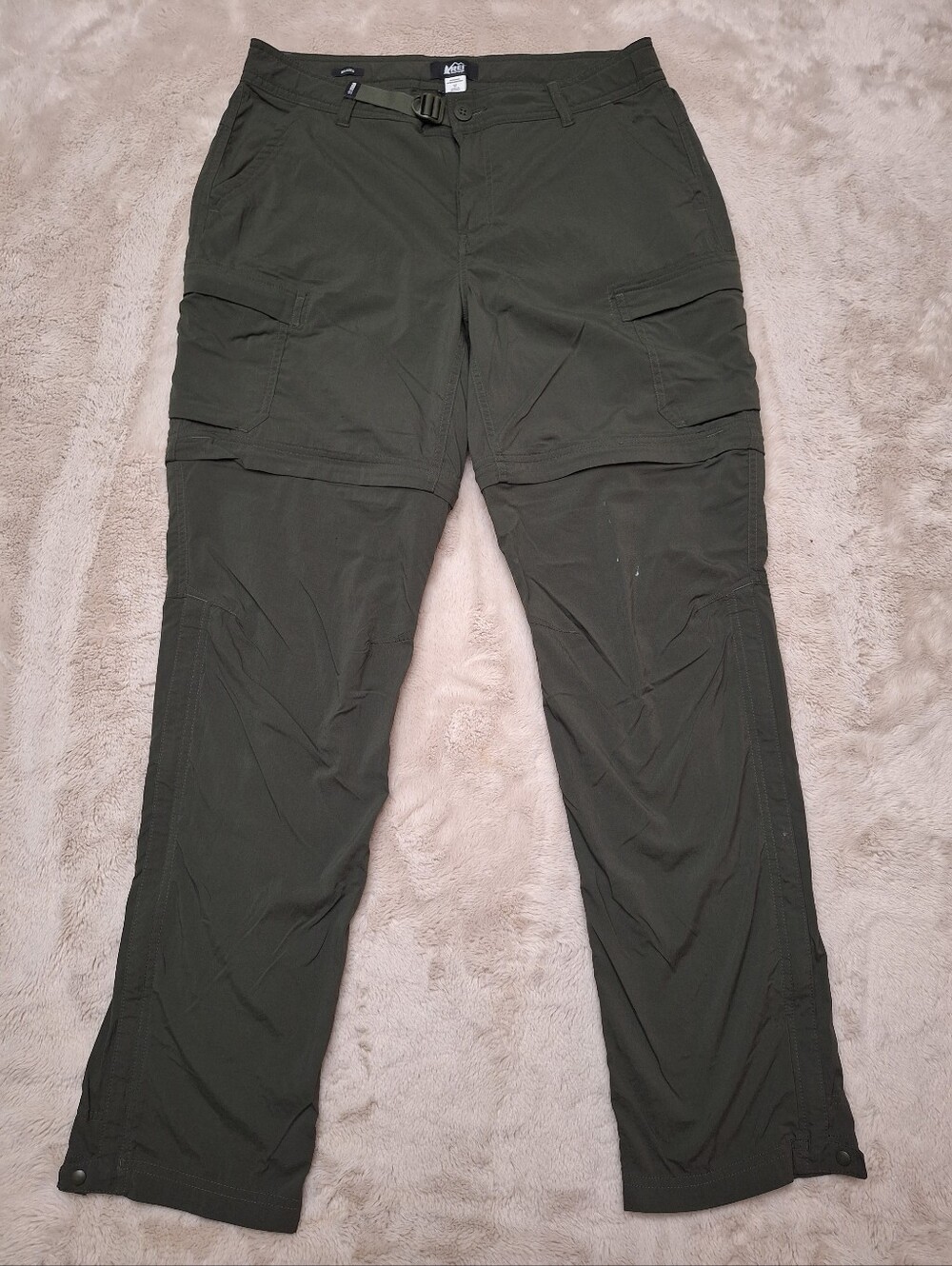REI Co-op Sahara Convertible Hiking Pants Olive Green Size 12